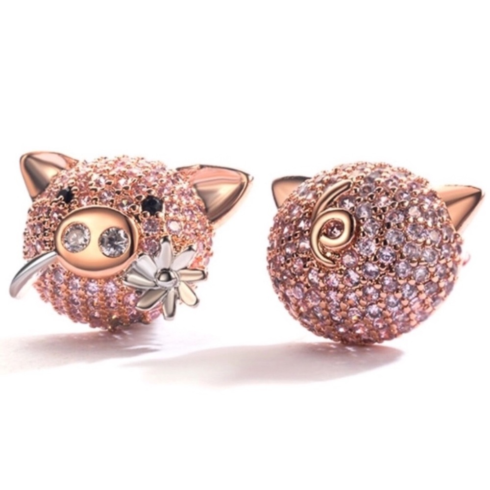 KATE SPADE IMAGINATION FLY PIG EARRINGS RO…
